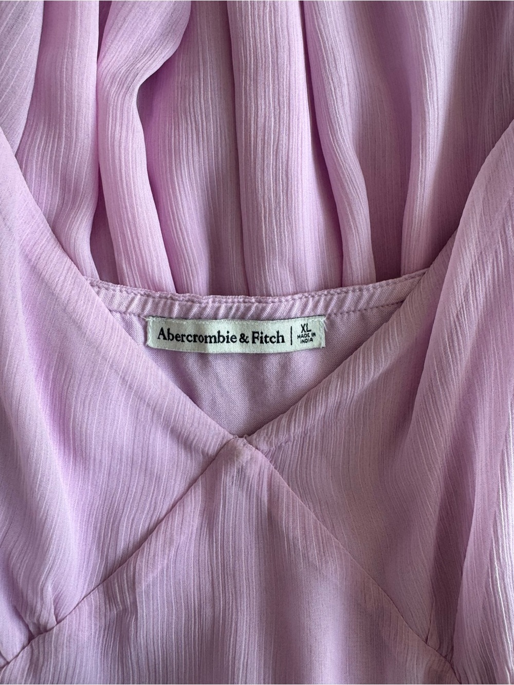 Abercrombie & Fitch Lilac V-Neck Ruffle Dress - Picture 3 of 3